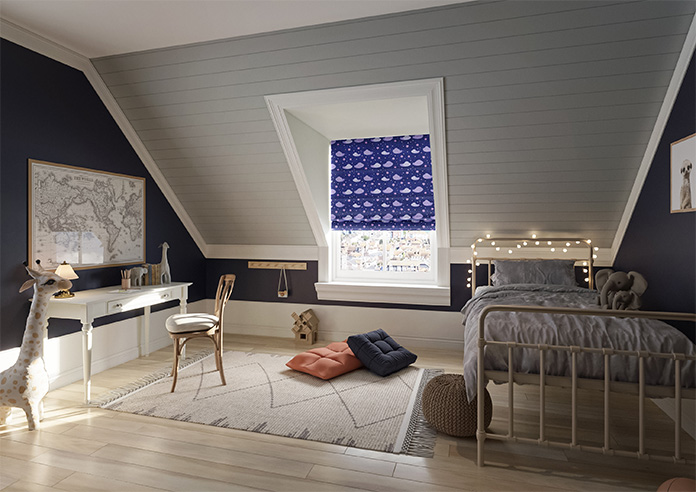 Starry Night, Purple Dream - Twist&Fit Roman Blind - Image 6